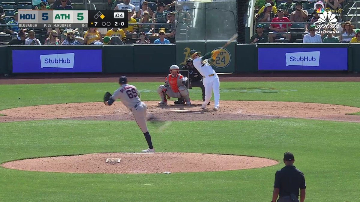Brent Rooker’s first homer of season gives Athletics lead – NBC Sports Bay Area & California