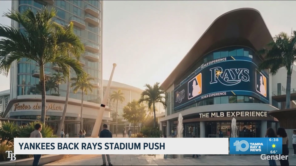The New York Yankees give support to the new stadium for the Tampa Bay Rays
