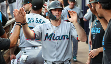 Marlins 3rd baseman Graham Pauley leaves game against Brewers with right oblique discomfort