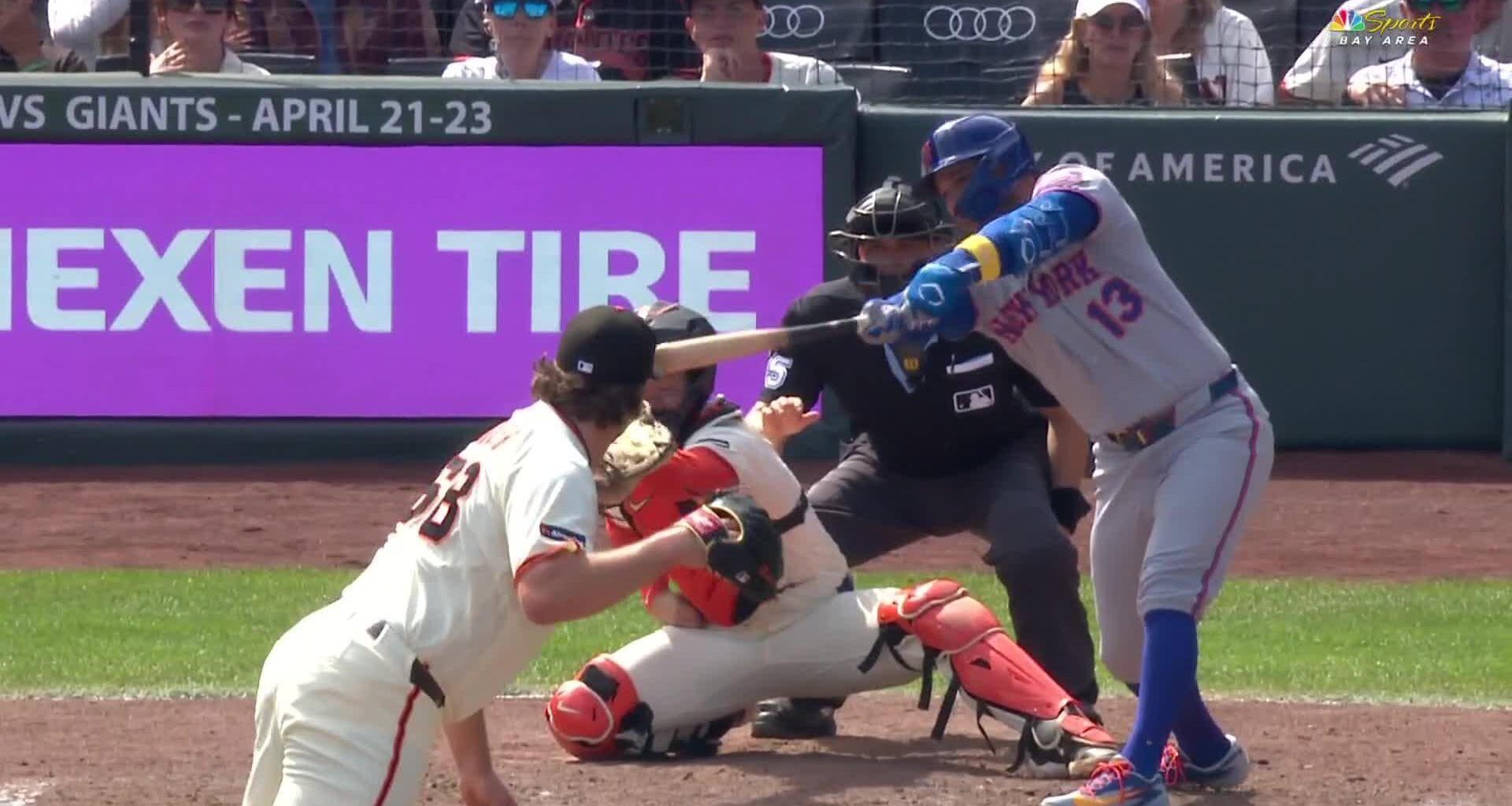 Torrens' pinch-hit double keys Mets' 4-run 8th as New York knocks off the Giants again, 5-2