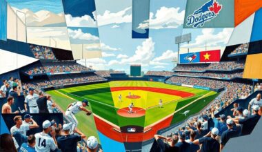 A fractured, multi-perspective painting in a cubist style, breaking down a baseball game into sharp, overlapping geometric planes and forms, creating an abstract and dynamic visual representation of the sporting event.
