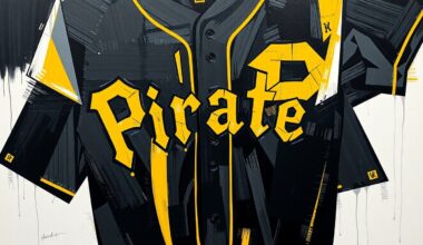 A cubist-style painting depicting the Pittsburgh Pirates