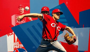 A cubist, geometric painting depicting a baseball pitcher