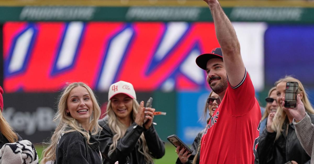 Guardians catcher Austin Hedges gets engaged on the field following game | MLB