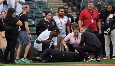 Singer leading Jackie Robinson festivities collapses before White Sox game against Rays