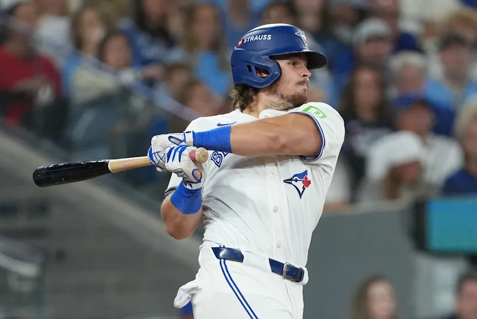 Toronto Blue Jays third baseman Addison Barger (47)Nick Turchiaro-Imagn Images