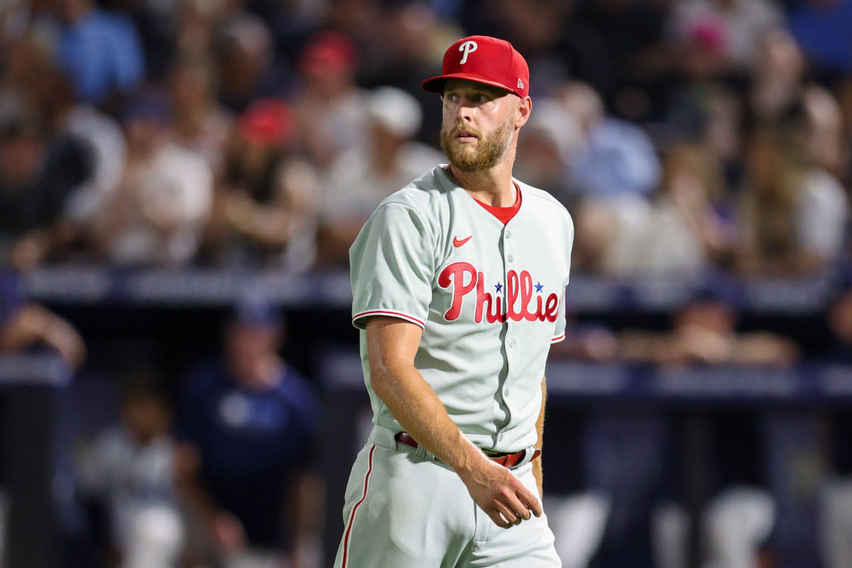 Philadelphia Phillies starting pitcher Zack Wheeler (45)© Nathan Ray Seebeck-Imagn Images