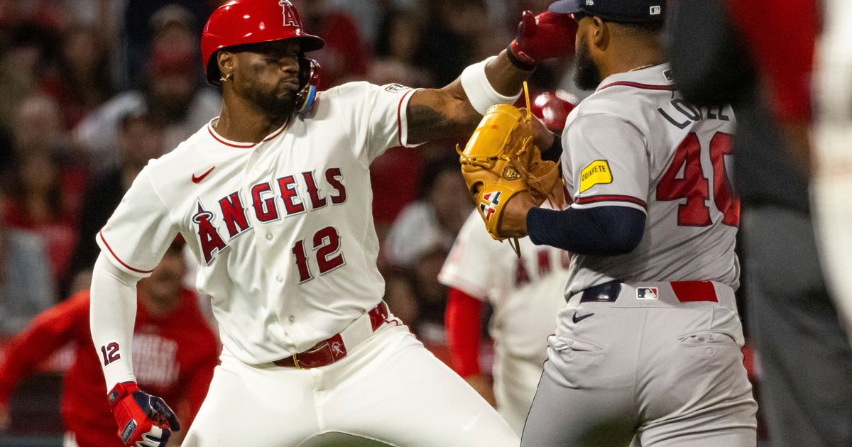 Brawl breaks out between Atlanta pitcher Lopez and Angels DH Soler :: WRAL.com