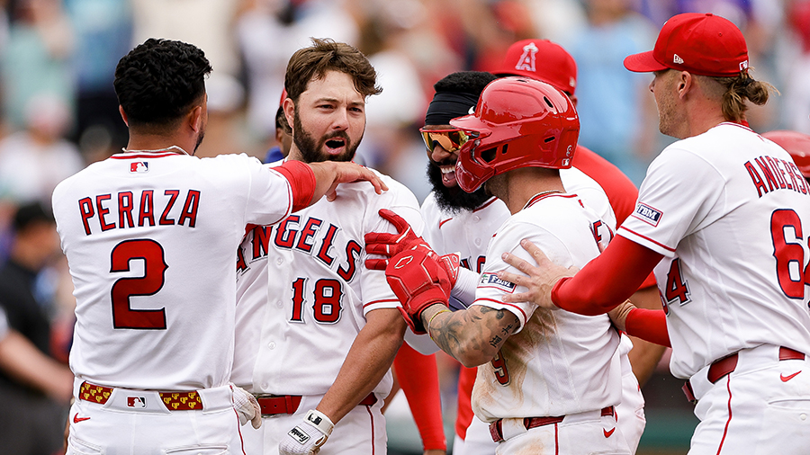 Angels Nolan Schanuel walkoff sac fly Seattle Mariners 2026...