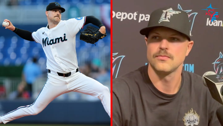 Janson Junk analyzes first start of 2026, accidental 'football play'' - Miami Marlins Videos