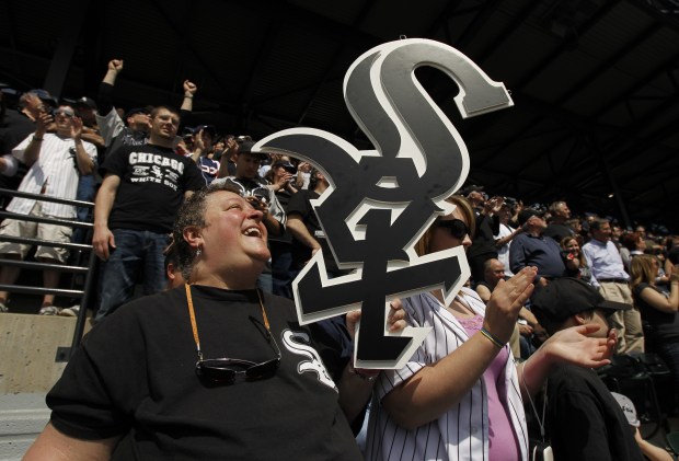 Frann Carnivele-Sidlow of Oak Forest cheers as the Chicago White Sox are introduced before playing the Cleveland Indians at U.S. Cellular Field on April 5, 2010. (Scott Strazzante/Chicago Tribune)