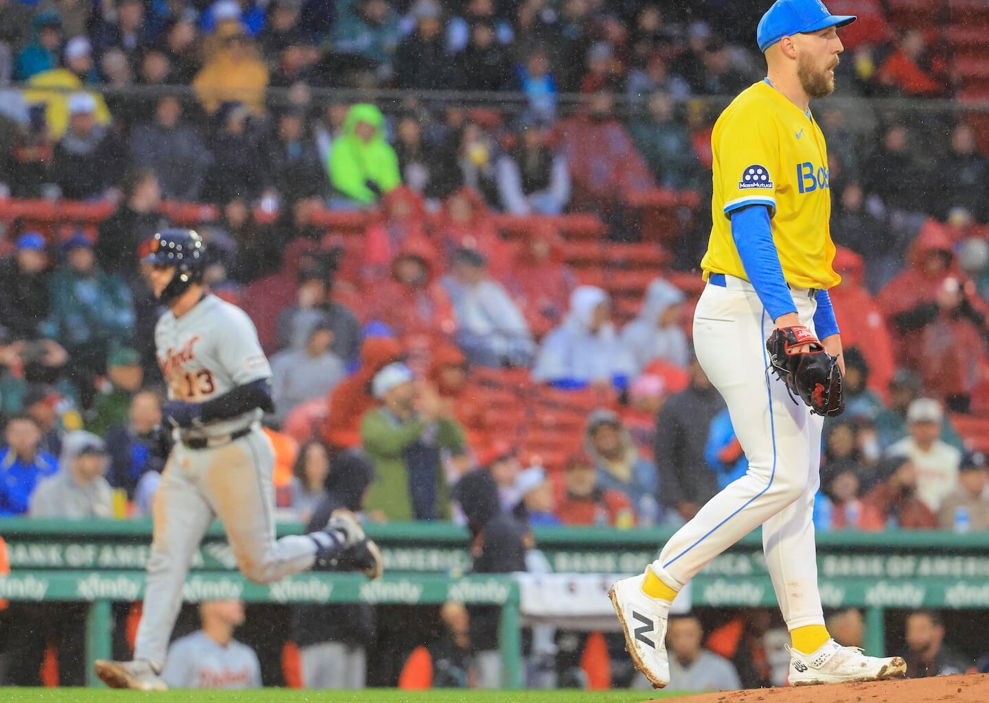 Garrett Crochet had another tough start, allowing five runs in five innings, including a two-run homer to Dillon Dingler (left) .