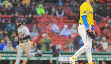 Garrett Crochet had another tough start, allowing five runs in five innings, including a two-run homer to Dillon Dingler (left) .
