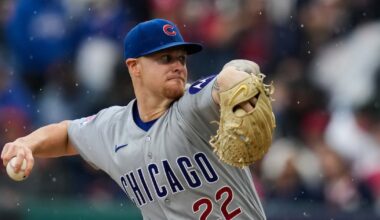 Chicago Cubs' pitcher Cade Horton exits against Cleveland Guardians due to right forearm discomfort
