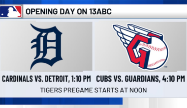 13abc to air Tigers, Guardians home openers Friday