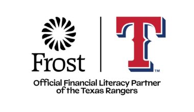 Frost Bank Becomes Official Financial Literacy Partner of Texas Rangers in Frost's First MLB Deal