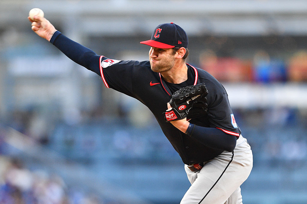 LOS ANGELES, CA - APRIL 01: Cleveland Guardians pitcher Gavin Williams (32) throws a pitch during the MLB game between the Cleveland Guardians and the Los Angeles Dodgers on March 28, 2026 at Dodger Stadium in Los Angeles, CA. (Photo by Brian Rothmuller/Icon Sportswire via Getty Images)