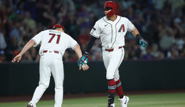 Jose Fernandez #11 of the Arizona Diamondbacks...