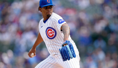 CHICAGO, ILLINOIS - APRIL 11: Edward Cabrera #30 of the Chicago Cubs pitches in a game against the Pittsburgh Pirates at Wrigley Field on April 11, 2026 in Chicago, Illinois. (Photo by Matt Dirksen/Chicago Cubs/Getty Images)