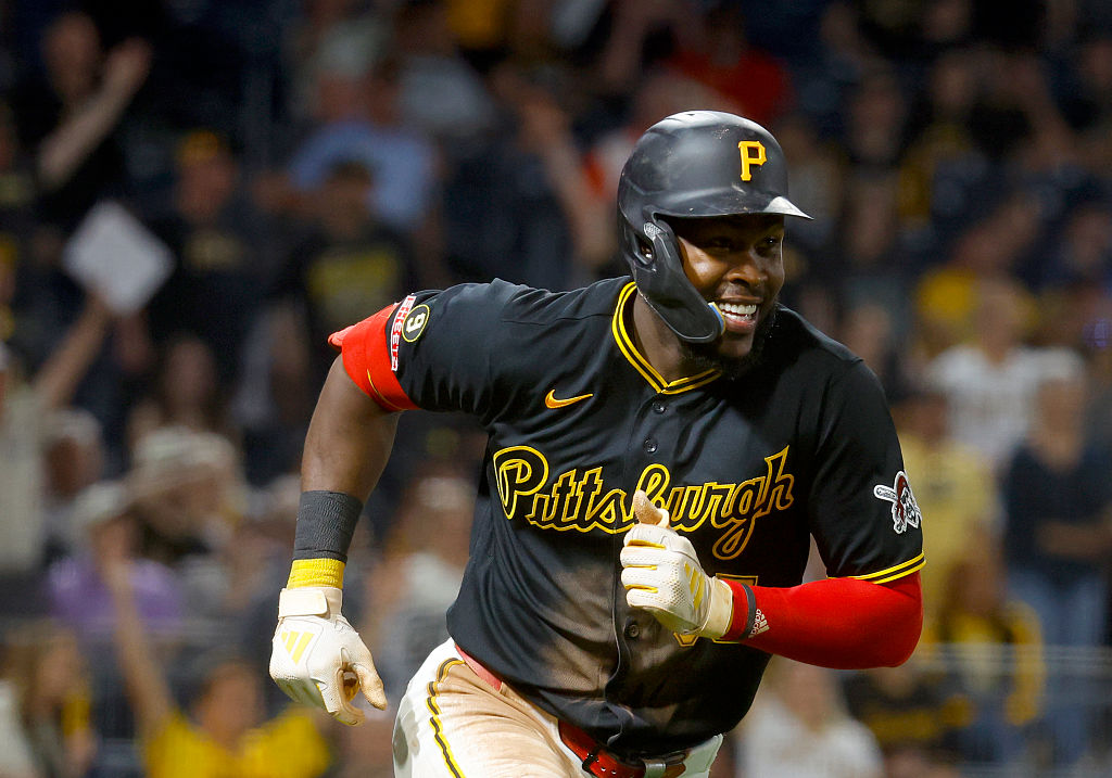 PITTSBURGH, PA - APRIL 13: Oneil Cruz #15 of the Pittsburgh Pirates in action against the Washington Nationals at PNC Park on April 13, 2026 in Pittsburgh, Pennsylvania. (Photo by Justin K. Aller/Getty Images)