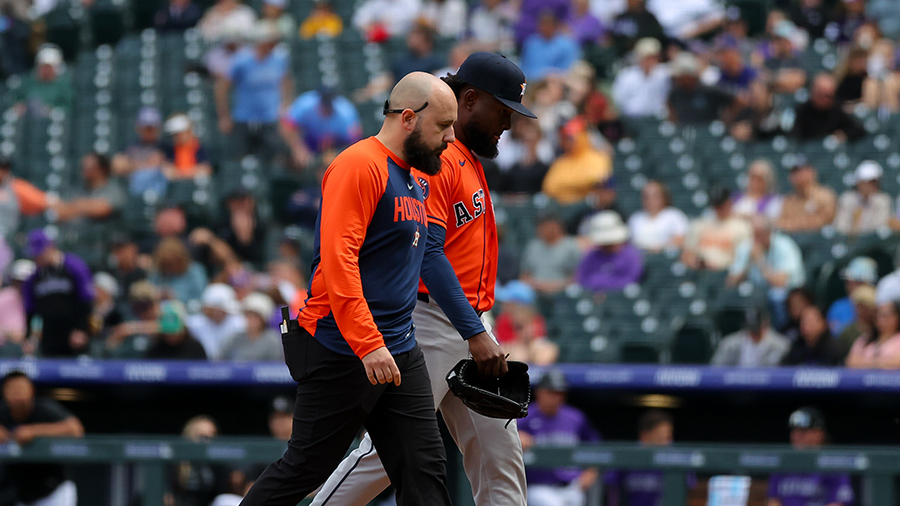Houston Astros Cristian Javier exits game 2026...
