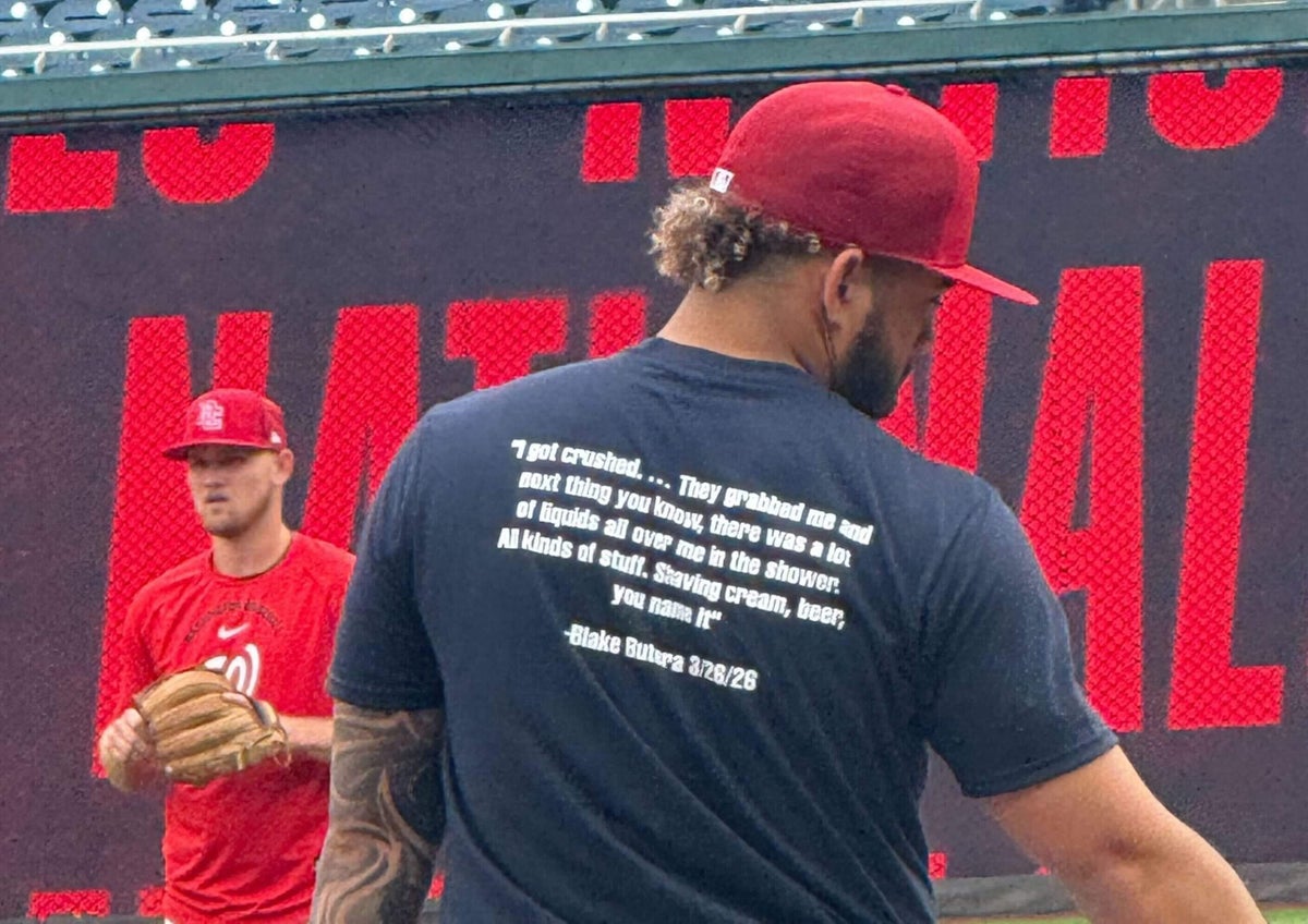What I’m seeing at the Nationals’ home opener: ‘All kinds of liquid,’ early pregame work