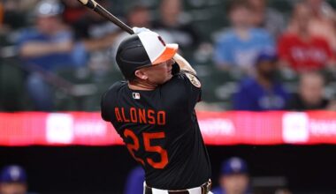 Pete Alonso hits first Orioles home run against Rangers