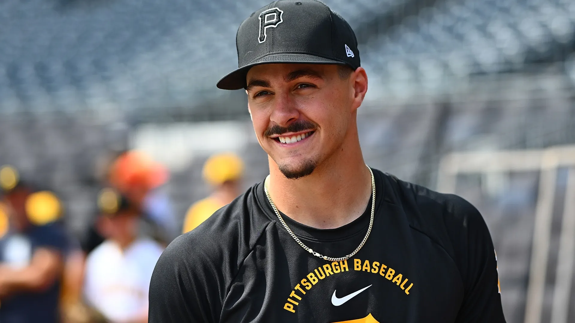 Konnor Griffin looks on