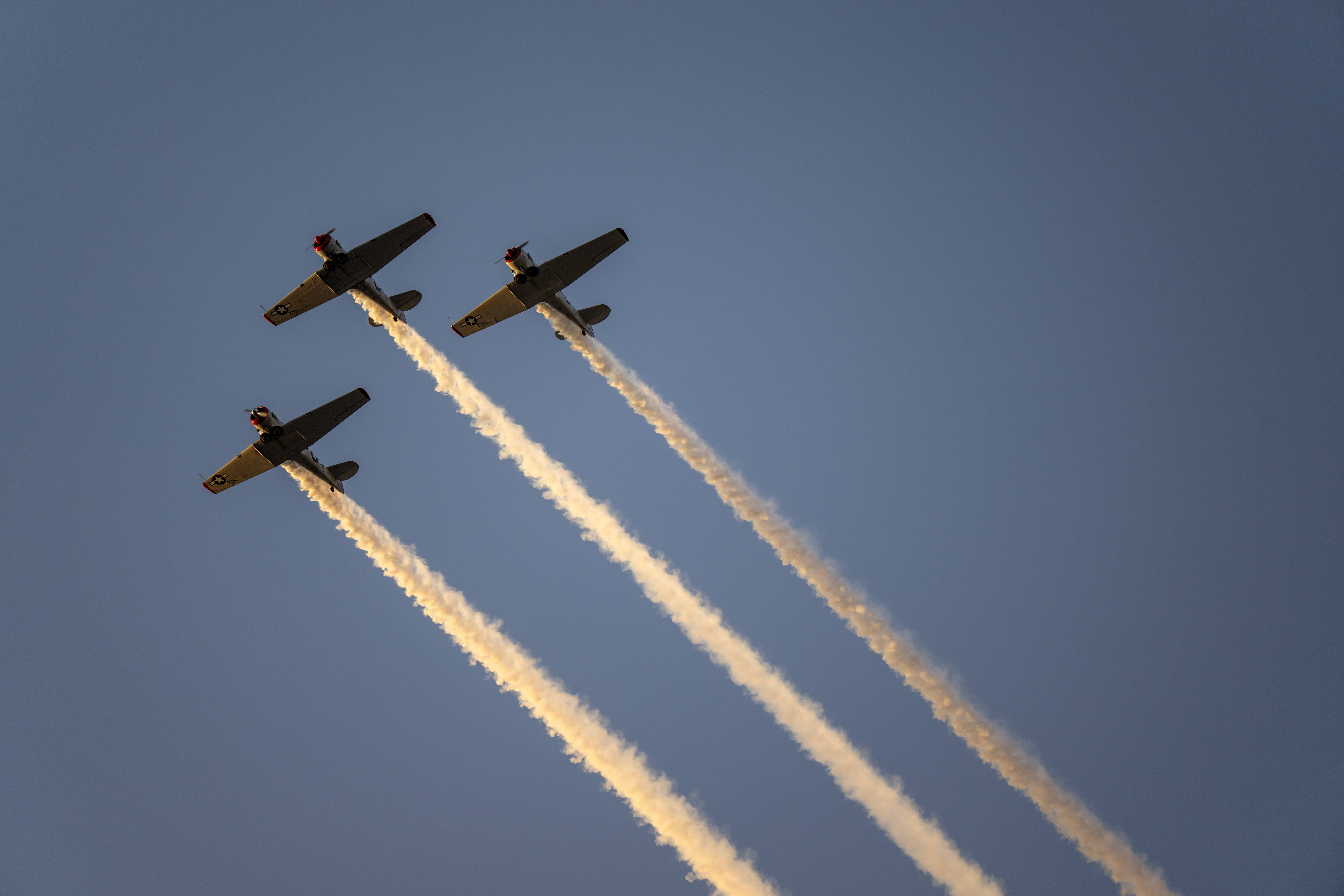Planes fly over Angelsâ stadium during the National Anthem before...