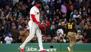 Closer Aroldis Chapman gave up a pair of two-out hits in the ninth inning that cost the Sox at Fenway.