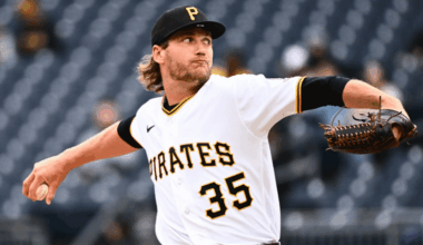 Braxton Ashcraft #35 of the Pittsburgh Pirates pitches in the first inning during the game against the Baltimore Orioles at PNC Park on April 5, 2026 in Pittsburgh, Pennsylvania. (Photo by Justin Berl/Getty Images)