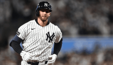 Ryan McMahon #19 of the New York Yankees rounds the bases after hitting a solo home run against the Toronto Blue Jays during the third inning in game four of the American League Division Series at Yankee Stadium on October 08, 2025 in New York City. (Photo by Ishika Samant/Getty Images)