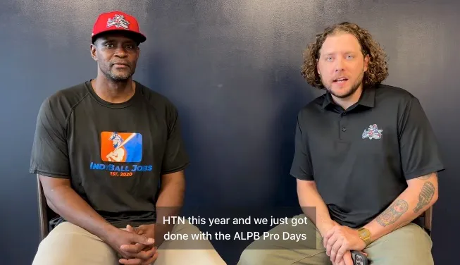 Vincent Towns conducts an interview after being drafted first overall in the Atlantic League Draft