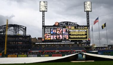 With storms looming, the Pirates moved Saturday's home game up to 3:30 p.m.