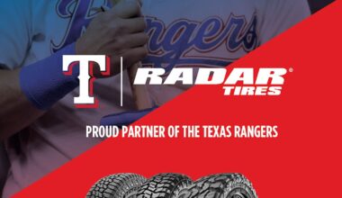 Baseball – Radar Tyres partners with Texas Rangers