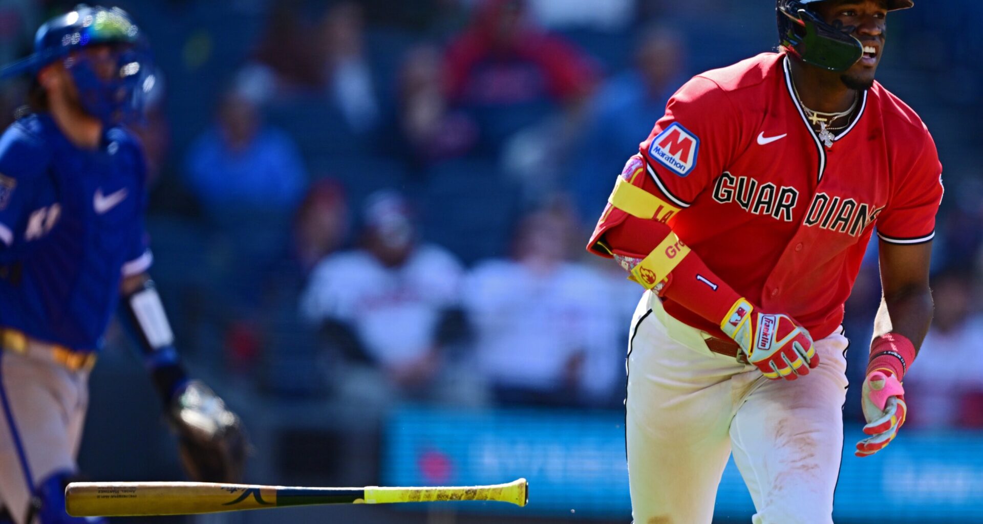 Angel Martinez hits a grand slam as part of a career-best game and Guardians rout Royals 10-2