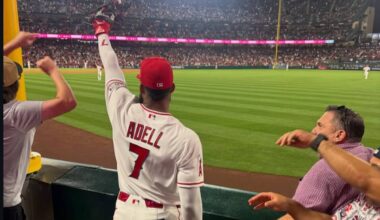 Meet the die-hard Angels fan and mother of 5 who captured Jo Adell’s magic moment