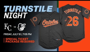 Baltimore Orioles To Present "Turnstile Night" This July