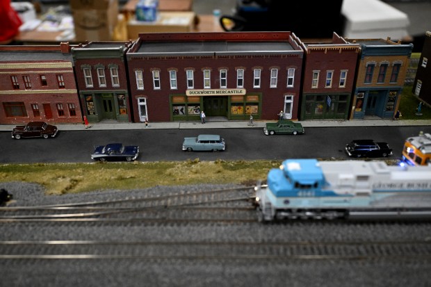 A very detailed railroad scene set up by the Sunrise Division of the Rocky Mountain Region National Model Railroad Association is on display at the Rocky Mountain Train Show at the National Western Complex in Denver on April 6, 2025. The Rocky Mountain Train Show is hosted by the Rocky Mountain Division of the Train Collectors Association (RMD-TCA). The mission of the Train Collectors Association is 