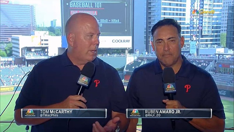 Tom McCarthy and Ruben Amaro will be on the NBC Sports Philadelphia broadcasts.