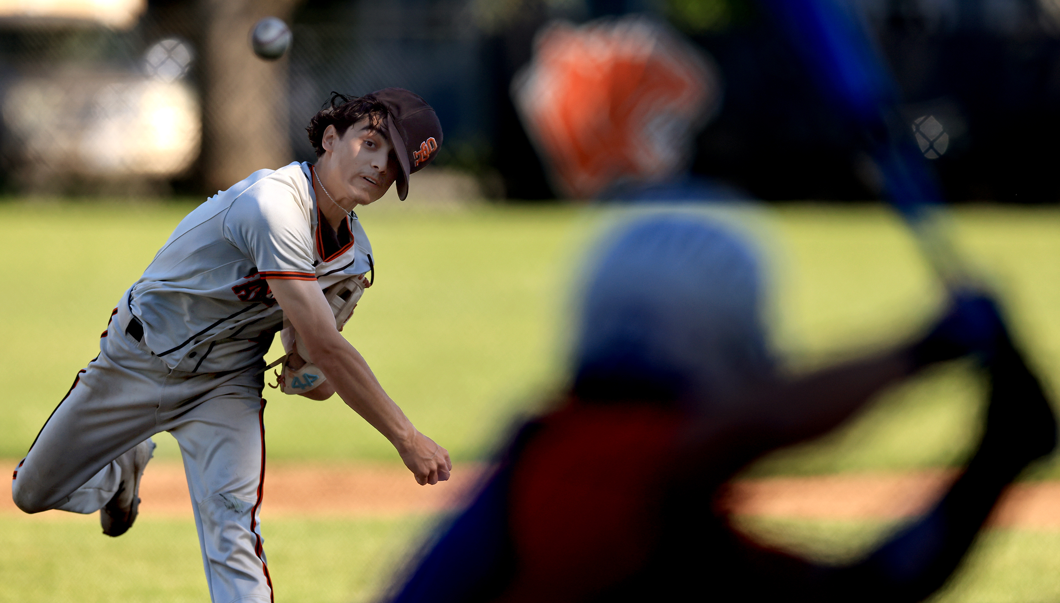 Santa Rosa pitcher Anthonie Navarro delivers to an Analy batter,...