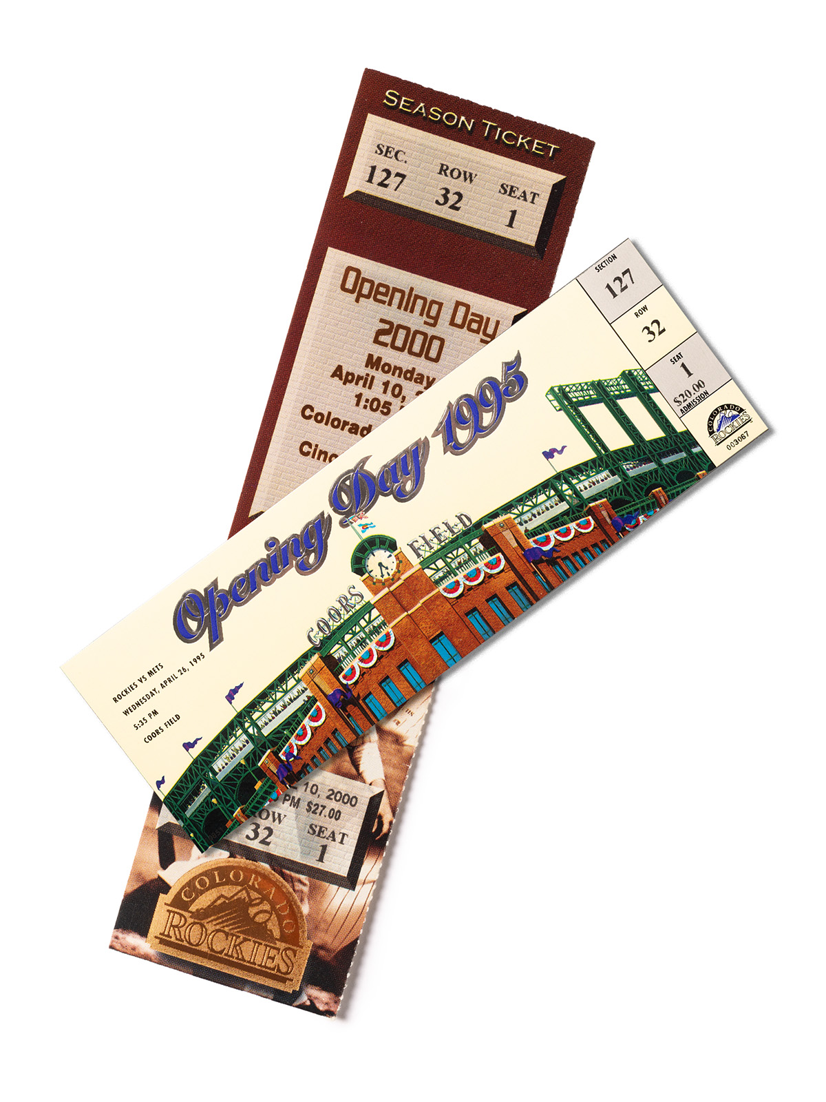 Rockies Opening Day commemorative tickets