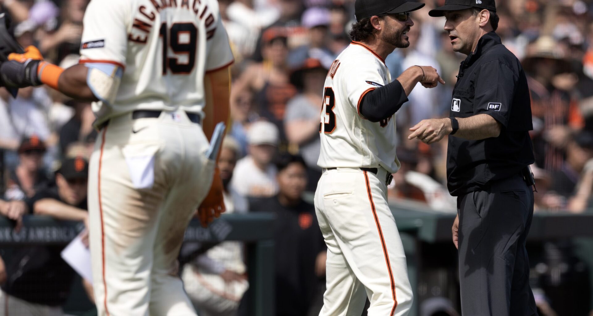 Tony Vitello earns first ejection with San Francisco Giants for fiery response to ump