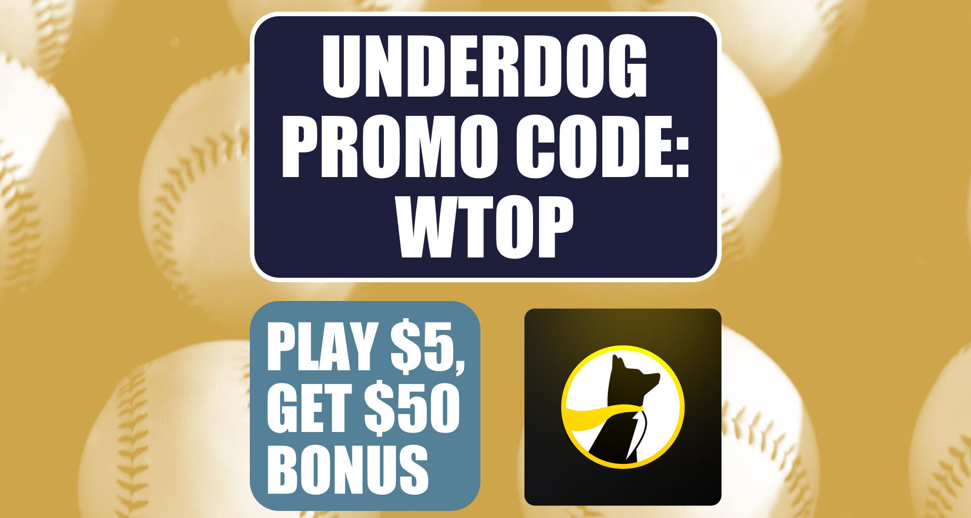 Underdog Promo Code WTOP: Claim $50 Bonus for Rangers-Dodgers, MLB, Masters Entries Today