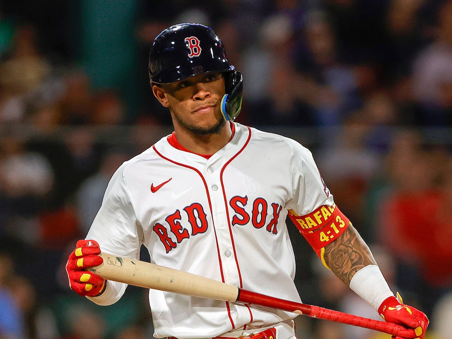 Center fielder Ceddanne Rafaela is the Red Sox' biggest free swinger.