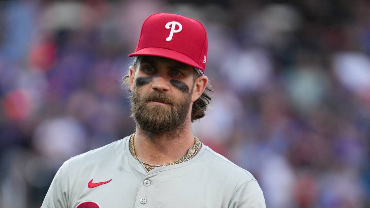 Philadelphia Phillies first baseman Bryce Harper (3)© Lucas Boland-Imagn Images
