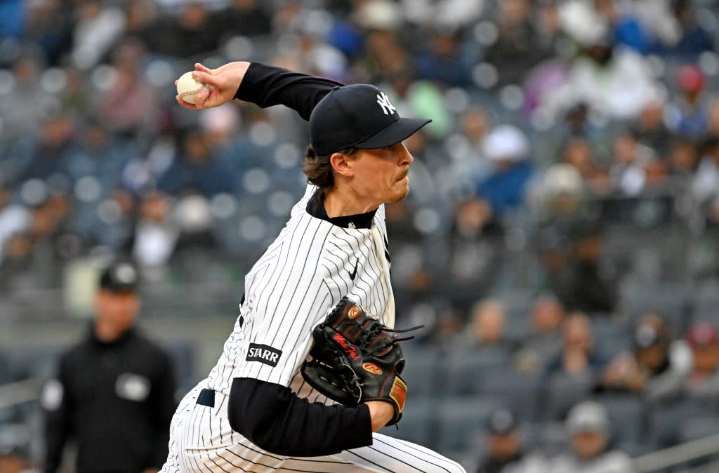 Max Fried (54) throws a pitch during the 5th inning of the Yankees and Miami Marlins game at Yankee Stadium. Bill Kostroun/New York Post