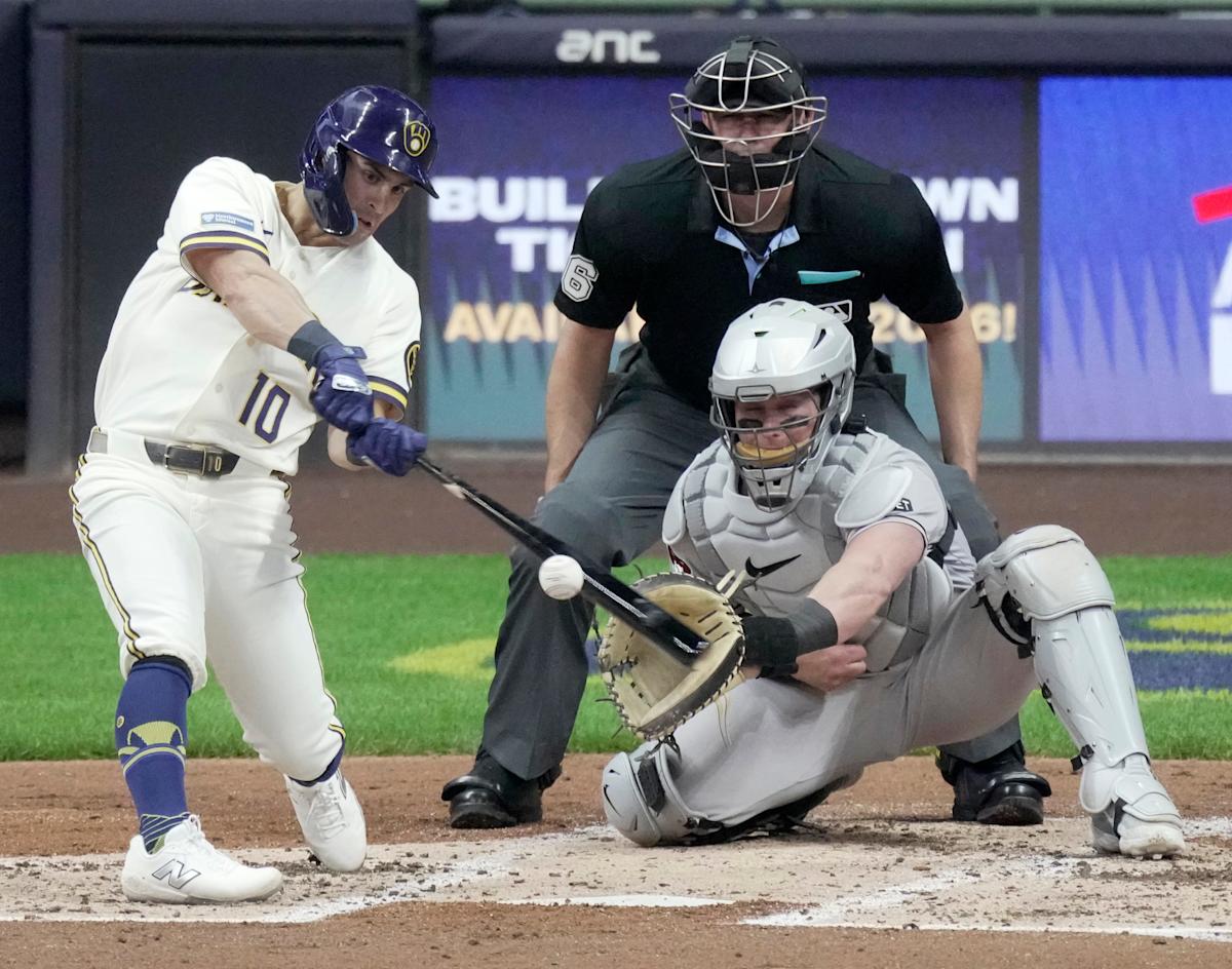 Milwaukee Brewers pitcher Chad Patrick throws during the first inning of their game against the Toronto Blue Jays Wednesday, April 15, 2026 at American Family Field in Milwaukee, Wisconsin.