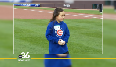 7-year-old throws first pitch at Cubs game to honor father who died rescuing girl from Cumberland River
