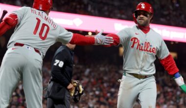 Hits from Bohm, Harper help Phillies come from behind and defeat Giants in San Francisco
